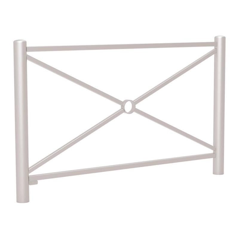 Durable Dome Top Railing Zinc Primed, Simple Cross Design