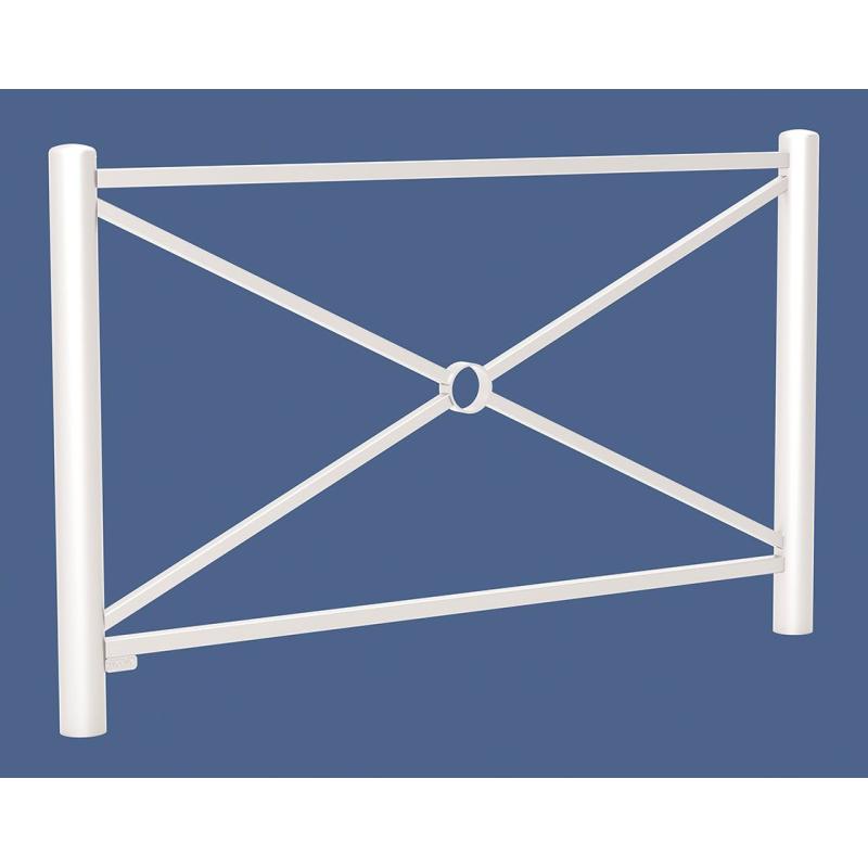 Durable Dome Top Railing Zinc Primed, Simple Cross Design