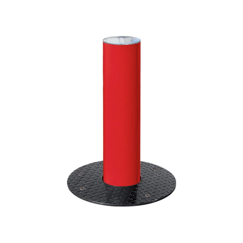 Retractable Steel Bollard with Brushed Stainless Steel Top