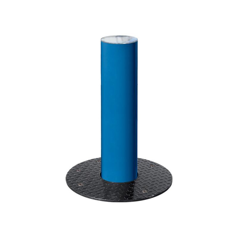 Retractable Steel Bollard with Brushed Stainless Steel Top