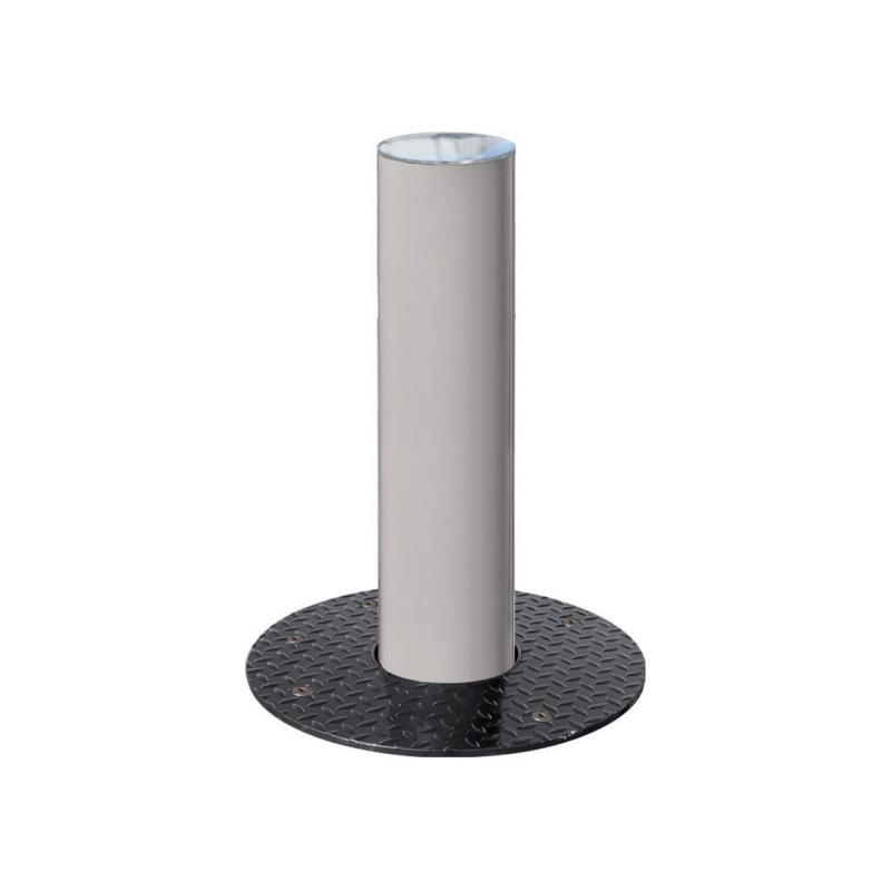 Retractable Steel Bollard with Brushed Stainless Steel Top