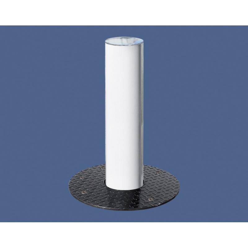 Retractable Steel Bollard with Brushed Stainless Steel Top