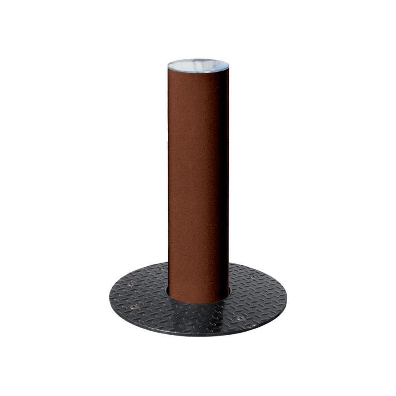 Retractable Steel Bollard with Brushed Stainless Steel Top