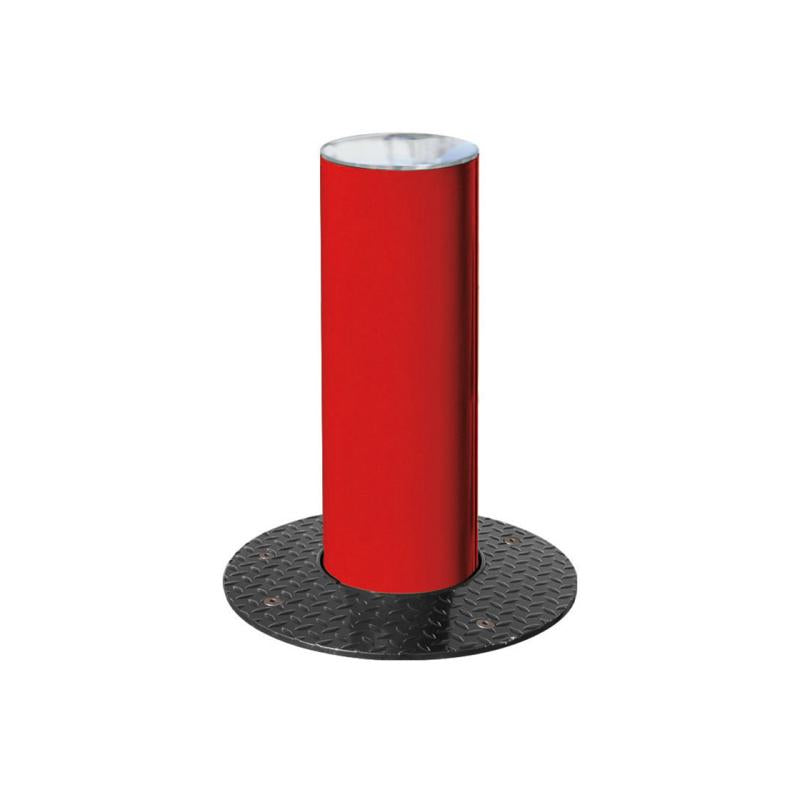 Retractable Steel Bollard with Brushed Stainless Steel Top