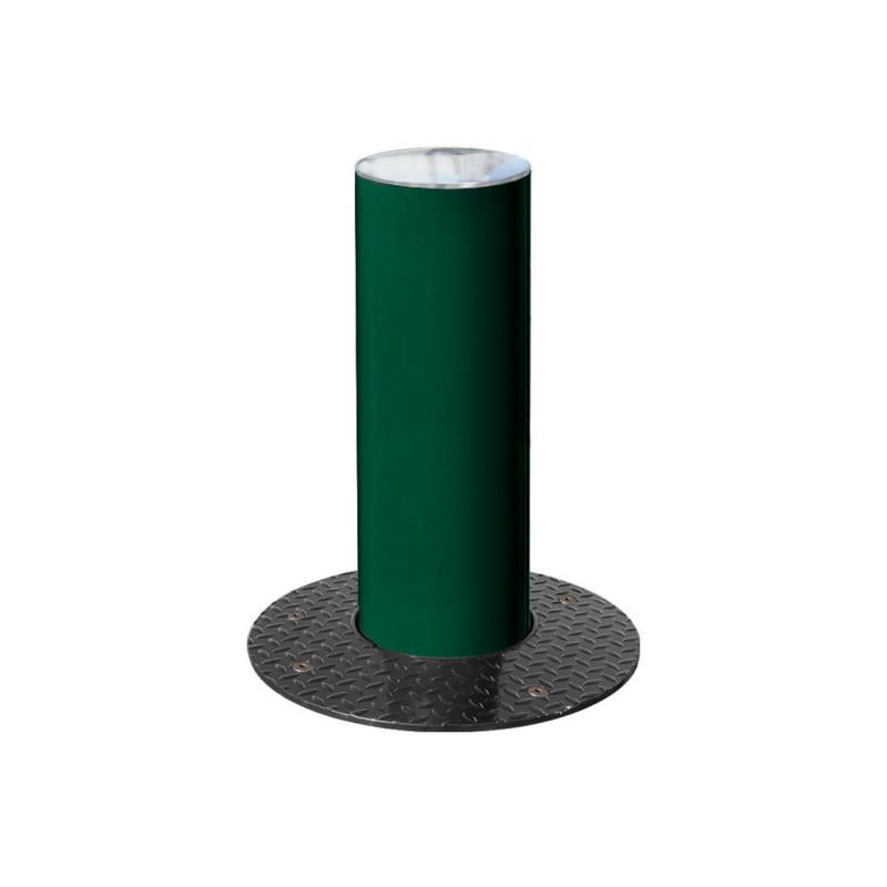 Retractable Steel Bollard with Brushed Stainless Steel Top