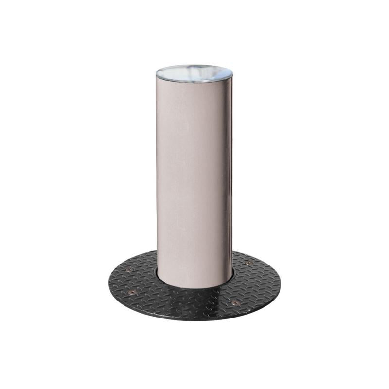 Retractable Steel Bollard with Brushed Stainless Steel Top