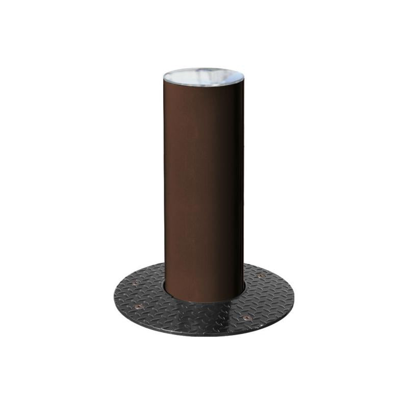 Retractable Steel Bollard with Brushed Stainless Steel Top