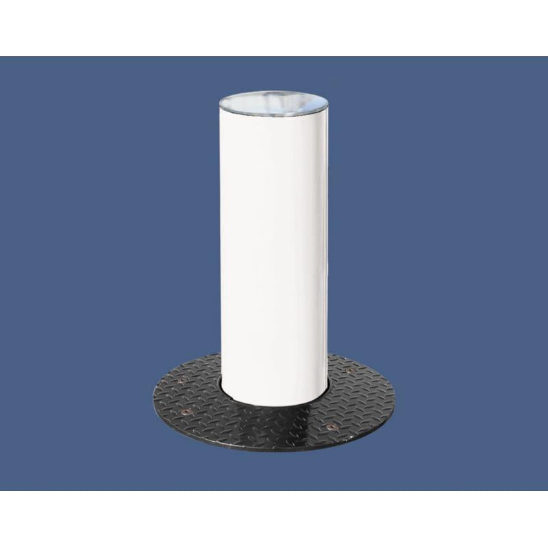 Retractable Steel Bollard with Brushed Stainless Steel Top