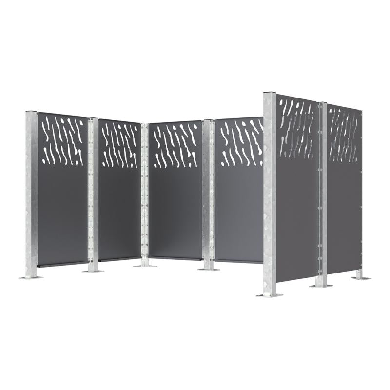 Modular Steel Decorative Fence and Wheelie Bin Storage System Versatile, Durable, and Easy to Install