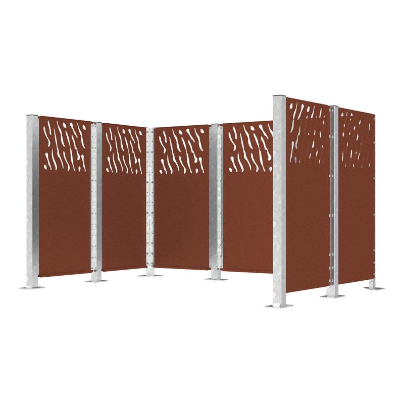Modular Steel Decorative Fence and Wheelie Bin Storage System Versatile, Durable, and Easy to Install