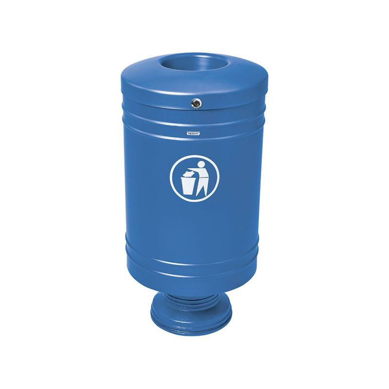 Base Mounted Standard Steel Litter Bin - 60 Litres Enhance Your Urban Environment