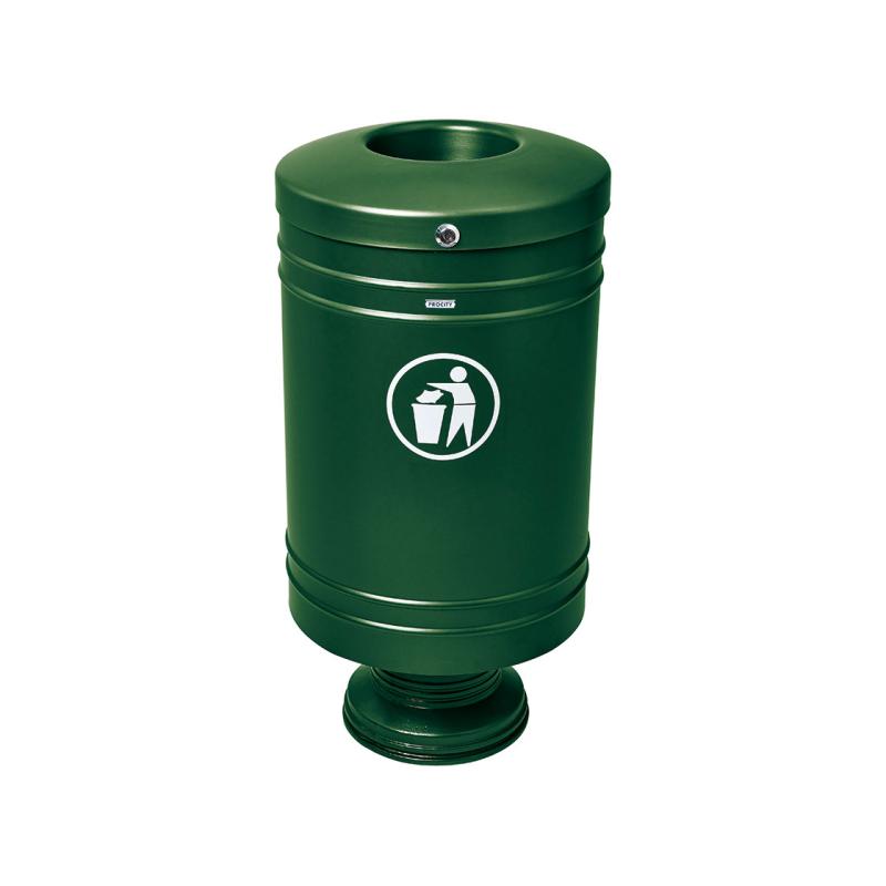 Base Mounted Standard Steel Litter Bin - 60 Litres Enhance Your Urban Environment