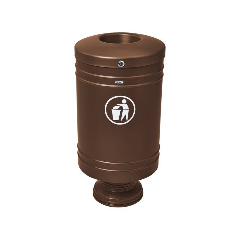 Base Mounted Standard Steel Litter Bin - 60 Litres Enhance Your Urban Environment