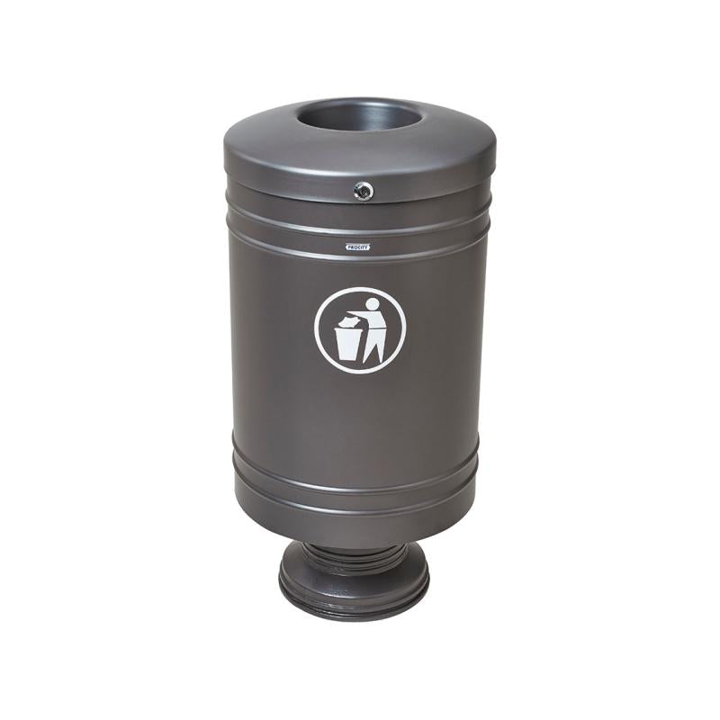 Base Mounted Standard Steel Litter Bin - 60 Litres Enhance Your Urban Environment