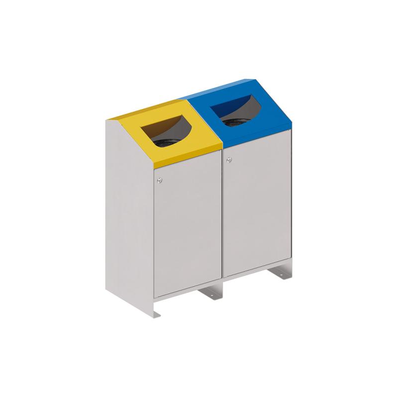 Berlin Recycling Point Bin Robust Galvanised Steel Solution for Efficient Waste Management