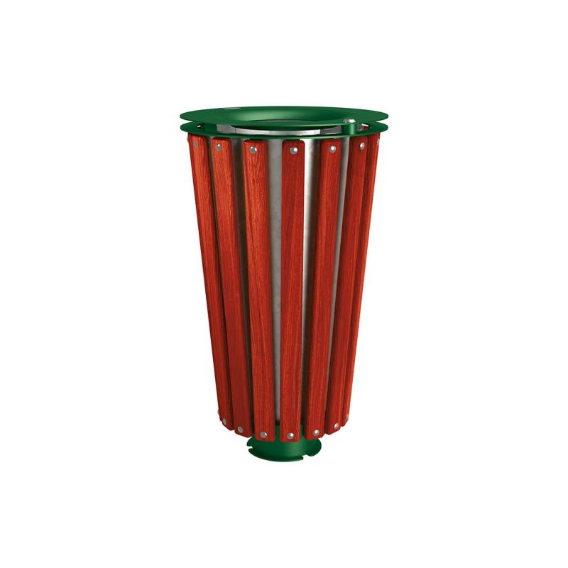 Lofoten Wood & Steel Litter Bins - 80 Litres Enhancing Urban Landscapes with Elegance and Functionality