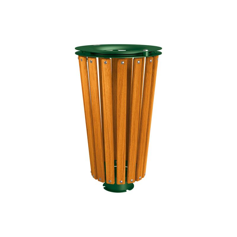 Lofoten Wood & Steel Litter Bins - 80 Litres Enhancing Urban Landscapes with Elegance and Functionality