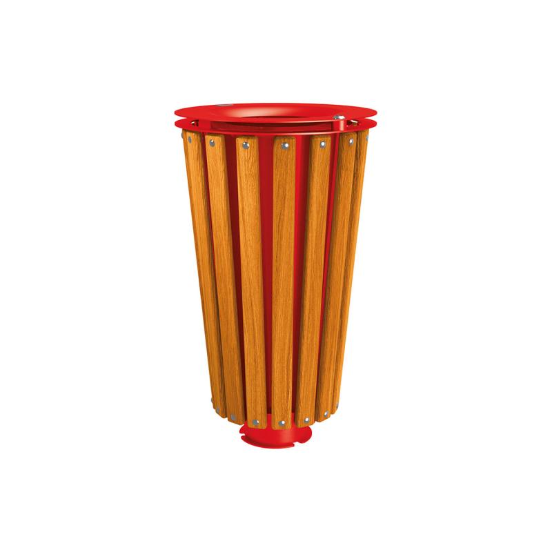 Lofoten Wood & Steel Litter Bins - 80 Litres Enhancing Urban Landscapes with Elegance and Functionality