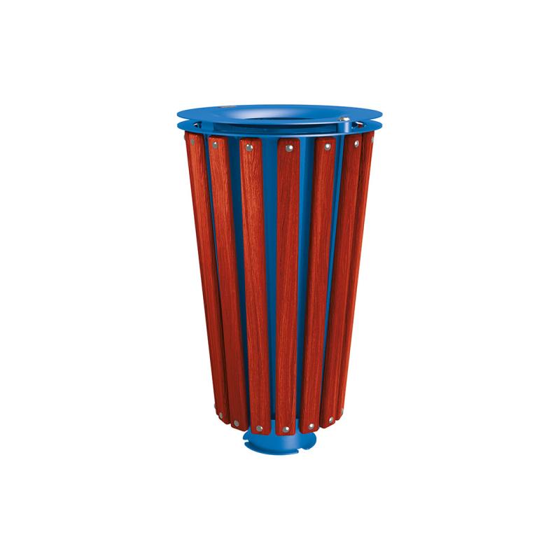 Lofoten Wood & Steel Litter Bins - 80 Litres Enhancing Urban Landscapes with Elegance and Functionality