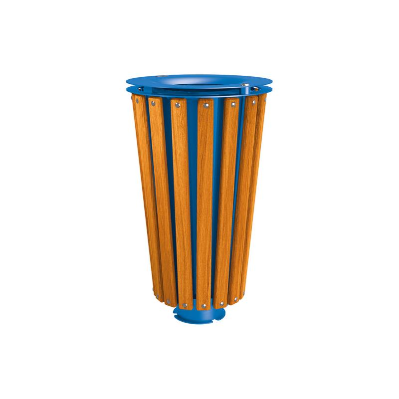 Lofoten Wood & Steel Litter Bins - 80 Litres Enhancing Urban Landscapes with Elegance and Functionality