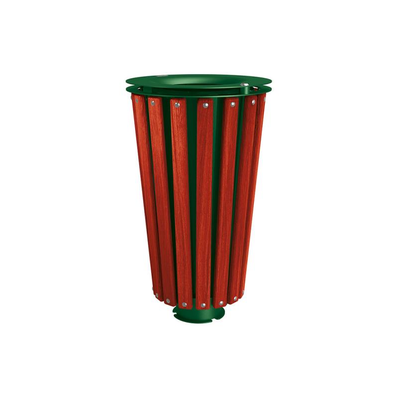 Lofoten Wood & Steel Litter Bins - 80 Litres Enhancing Urban Landscapes with Elegance and Functionality