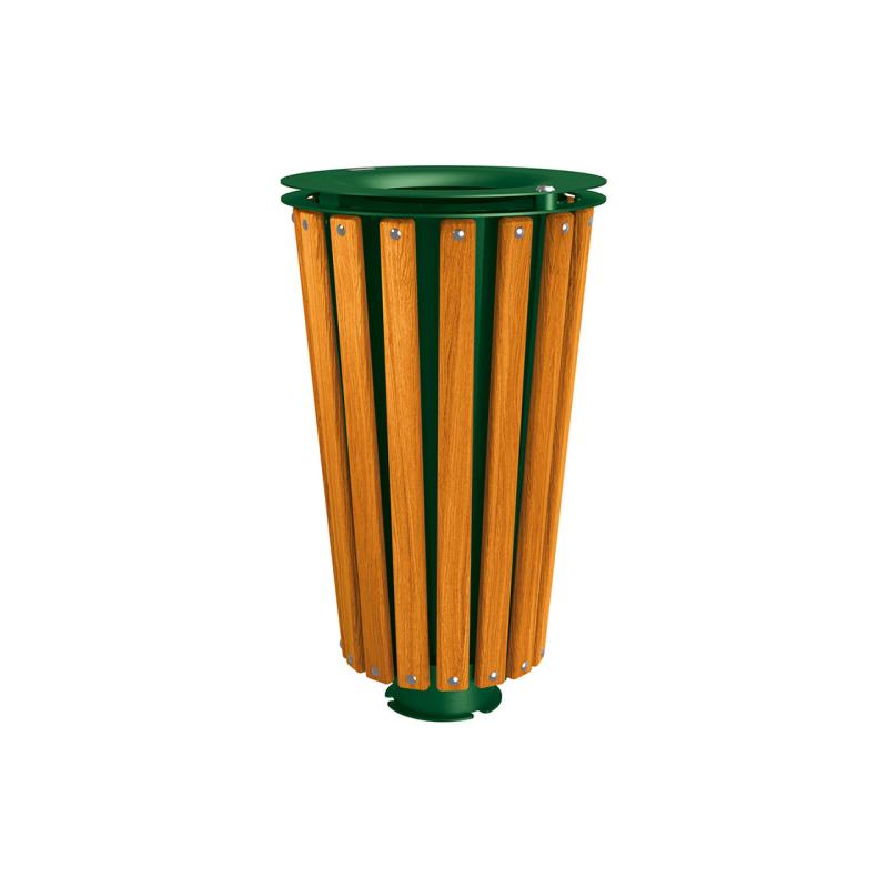 Lofoten Wood & Steel Litter Bins - 80 Litres Enhancing Urban Landscapes with Elegance and Functionality