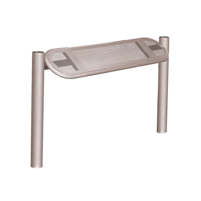 Estoril Steel Perch Seat – Brushed Stainless Steel Customizable Top Caps