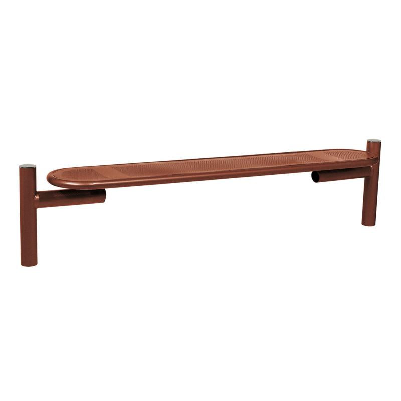 Estoril Bench - Brushed Stainless Steel Top: Elegant and Durable Outdoor Seating