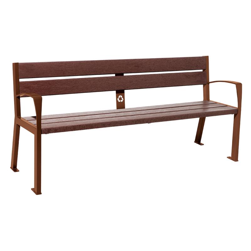 Silaos® Recycled Plastic Bench 5-Slats Sustainable Comfort with Stylish Design
