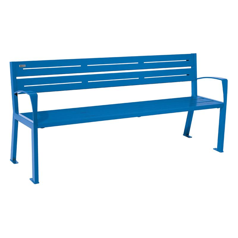 Silaos® Steel Seat with 5 Slats Simple, Solid, and Stylish Outdoor Seating Solution