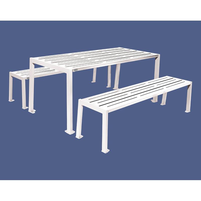 Silaos® Steel Picnic Table Modern Design for Durable Outdoor Furnishing