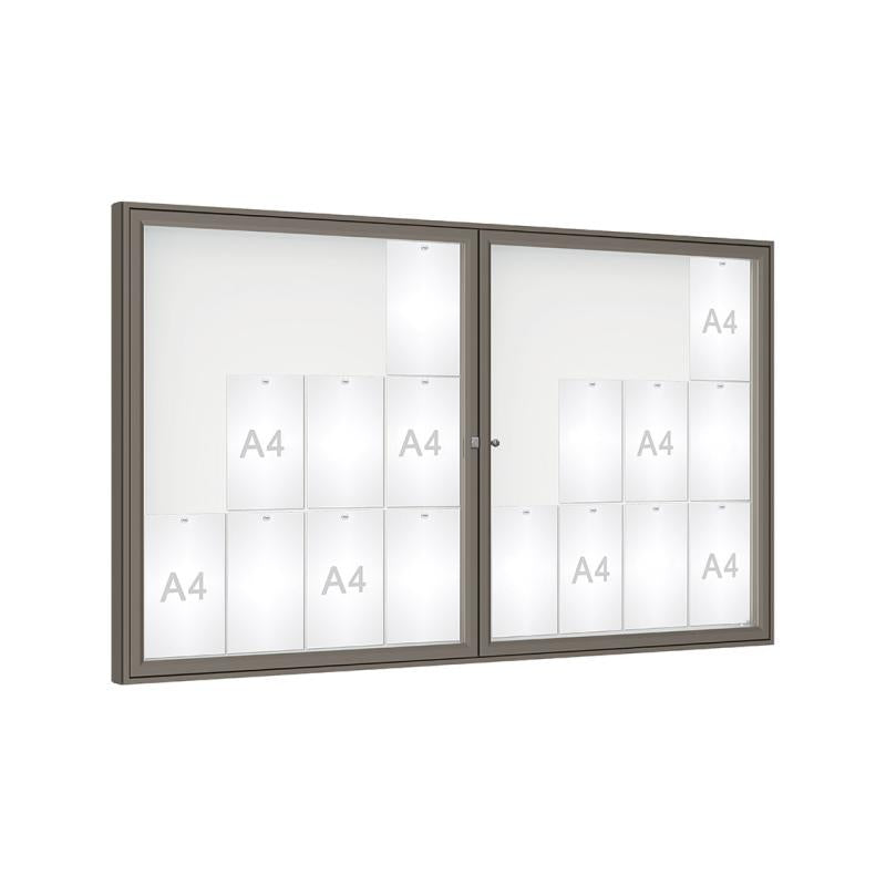 Dual Door '1000' 75 mm Outdoor Notice Boards: Timeless Elegance and Versatility