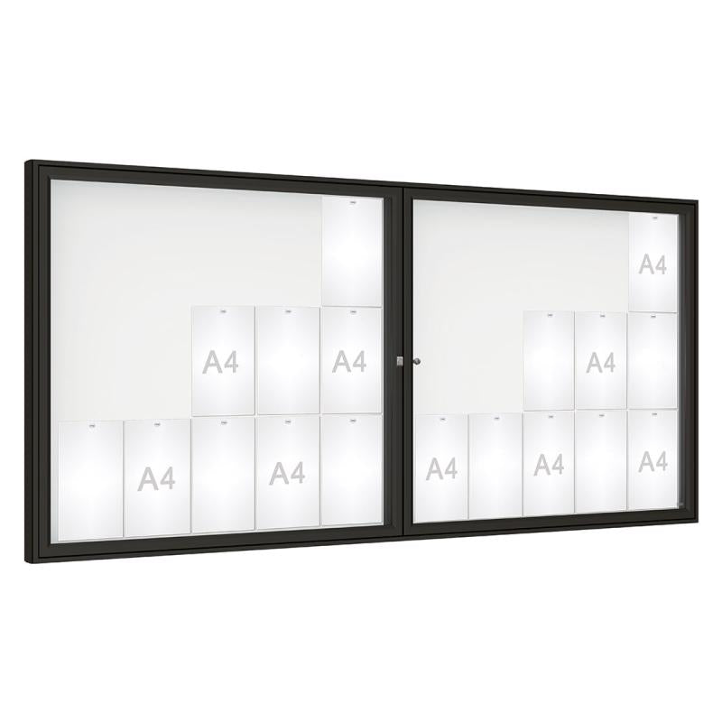 Dual Door '1000' 75 mm Outdoor Notice Boards: Timeless Elegance and Versatility