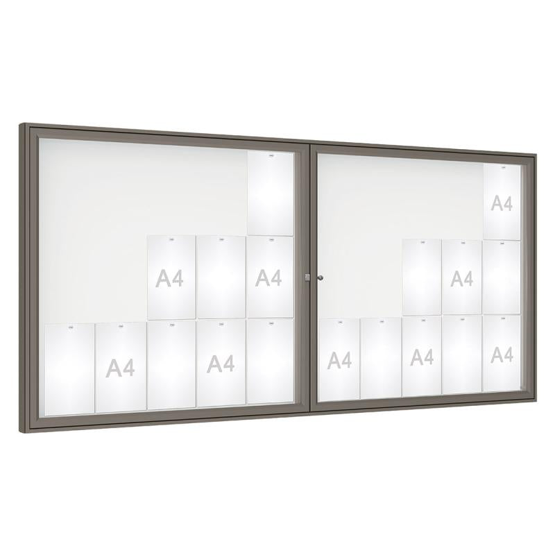 Dual Door '1000' 75 mm Outdoor Notice Boards: Timeless Elegance and Versatility