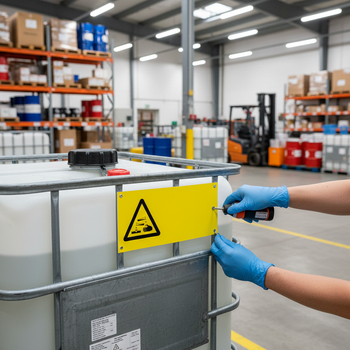 Premium Warning Sign for Sodium Bisulfite - Durable Materials and Easy Installation Options