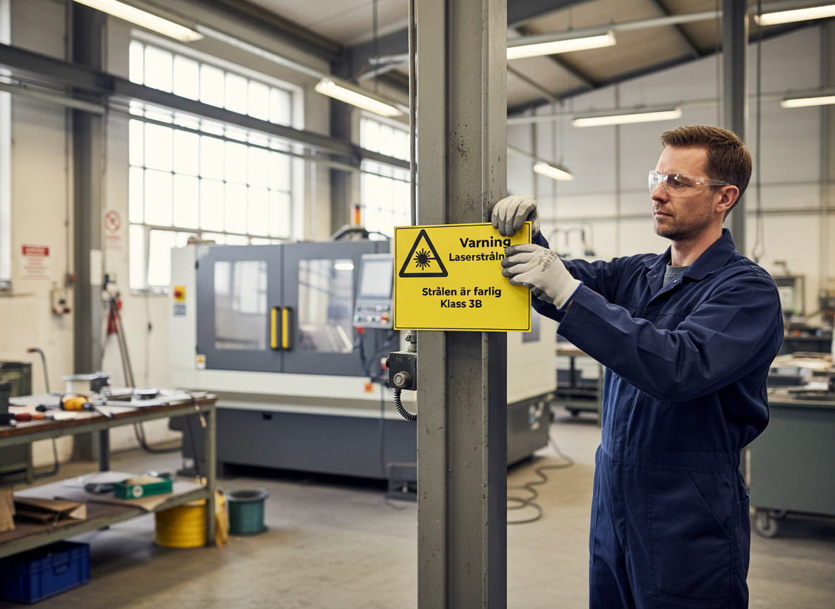 Premium Warning Sign for Laser Radiation Class 3B - Durable Materials and Easy Installation Options