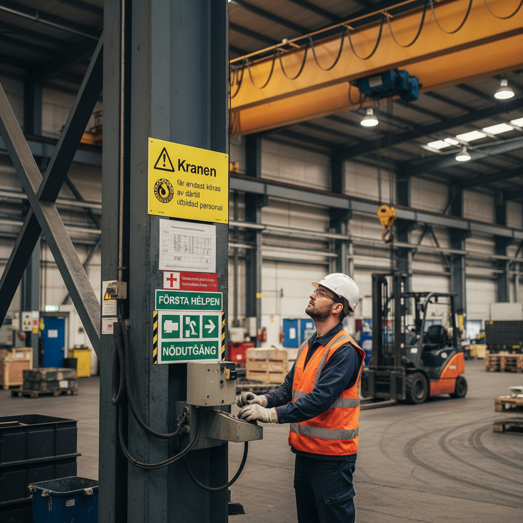 Premium Warning Sign for Cranes - Various Materials & Sizes for Effective Workplace Safety