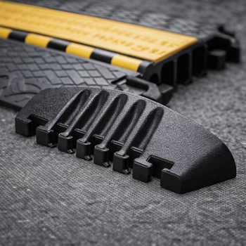 Cable Protector End Ramp – Black – Easy Fit – Indoor/Outdoor Use