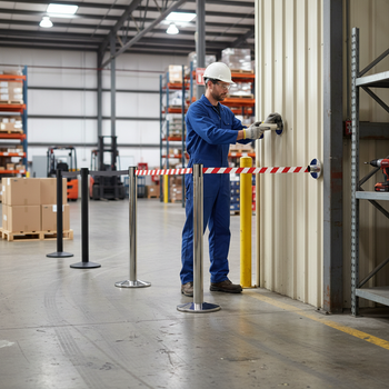 Premium Removable Base Submerged Stanchion with Barrier Belt for Floor Mounting and Customization Options