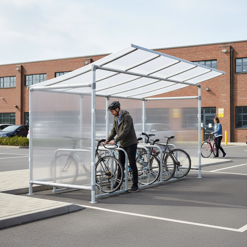 Premium Durable Polycarbonate Side Cladding Panels for Bike Shelter - Weather-Resistant Upgrade and Replacement | Barriers Co
