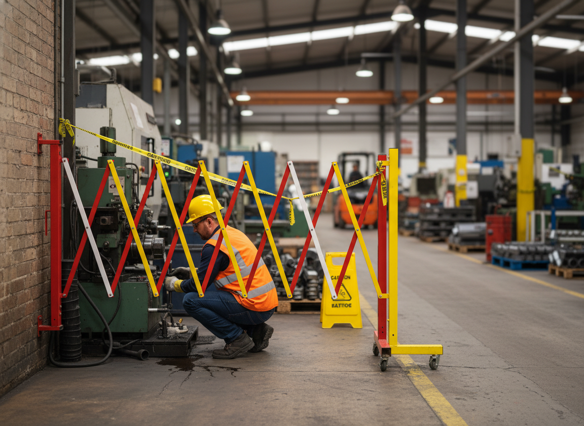 Premium Expanding Barrier with Wall Mounting and Castors - 3.6m for Quick Access Control