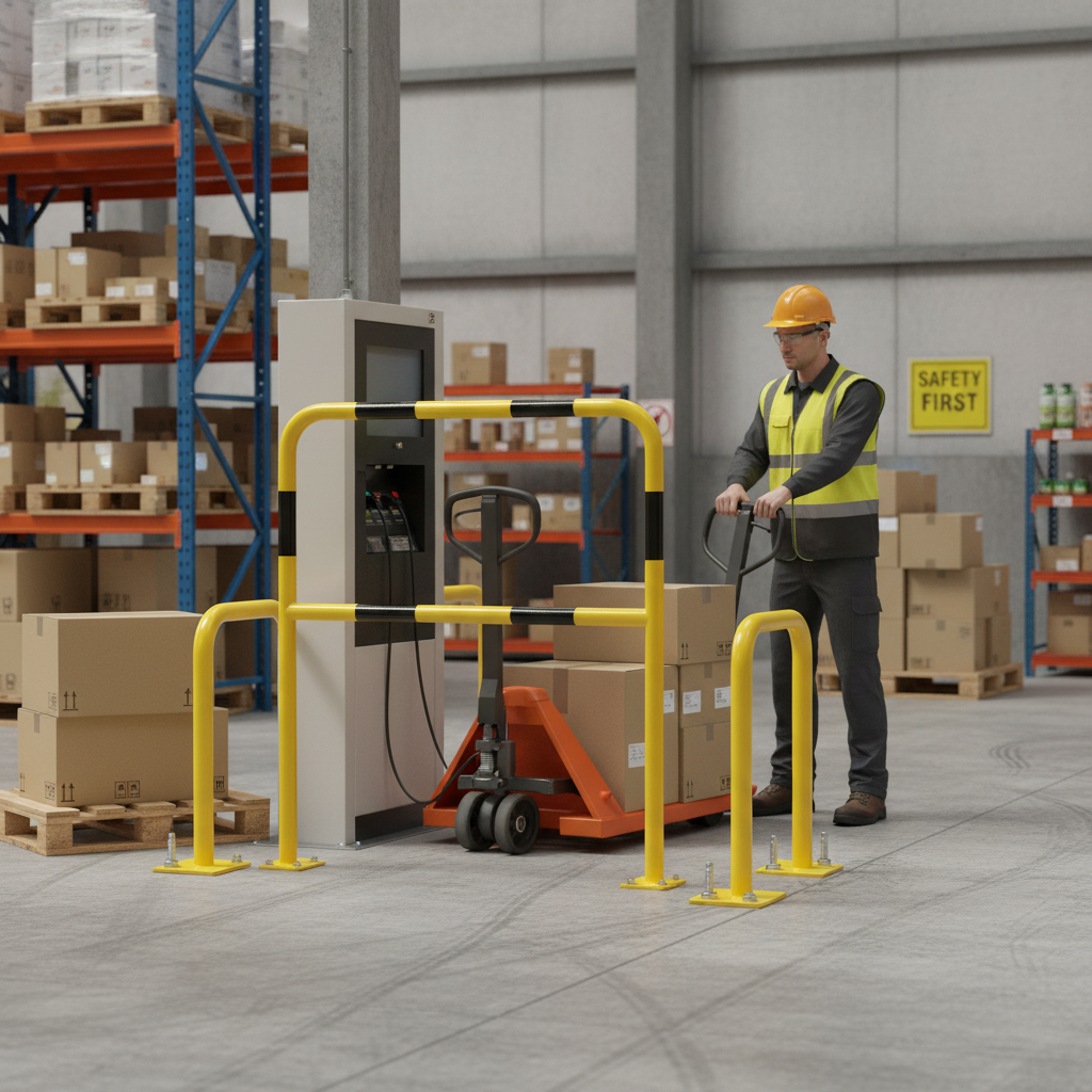 Premium Lightweight Steel Hoop Guard Barrier for Warehouse Safety - 40mm Tube with Yellow Powder-Coating | Barriers Co