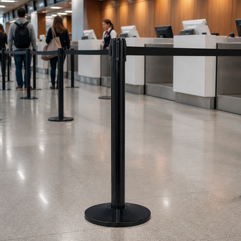QueuePro Belt Barrier System 4.9m for Airports & Retail