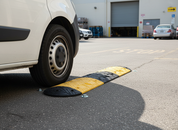 Premium Heavy Duty Rubber Speed Bump Set - 50mm Height with High-Visibility Design for Enhanced Road Safety