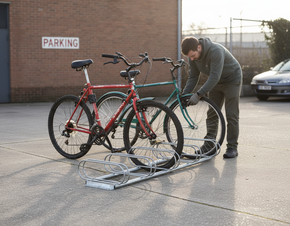 Premium Heavy Duty 5 Space Bike Rack - Galvanised Steel Construction for Durability and Stability | Barriers Co