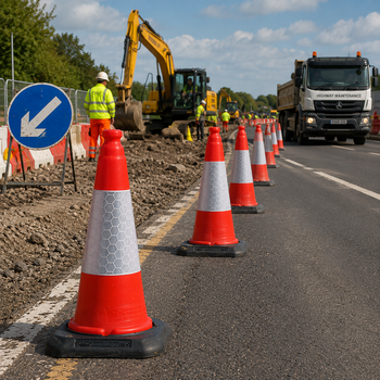 Premium Heavy Duty Traffic Cone - Available in 500mm, 750mm & 1000mm Sizes for Enhanced Visibility and Safety