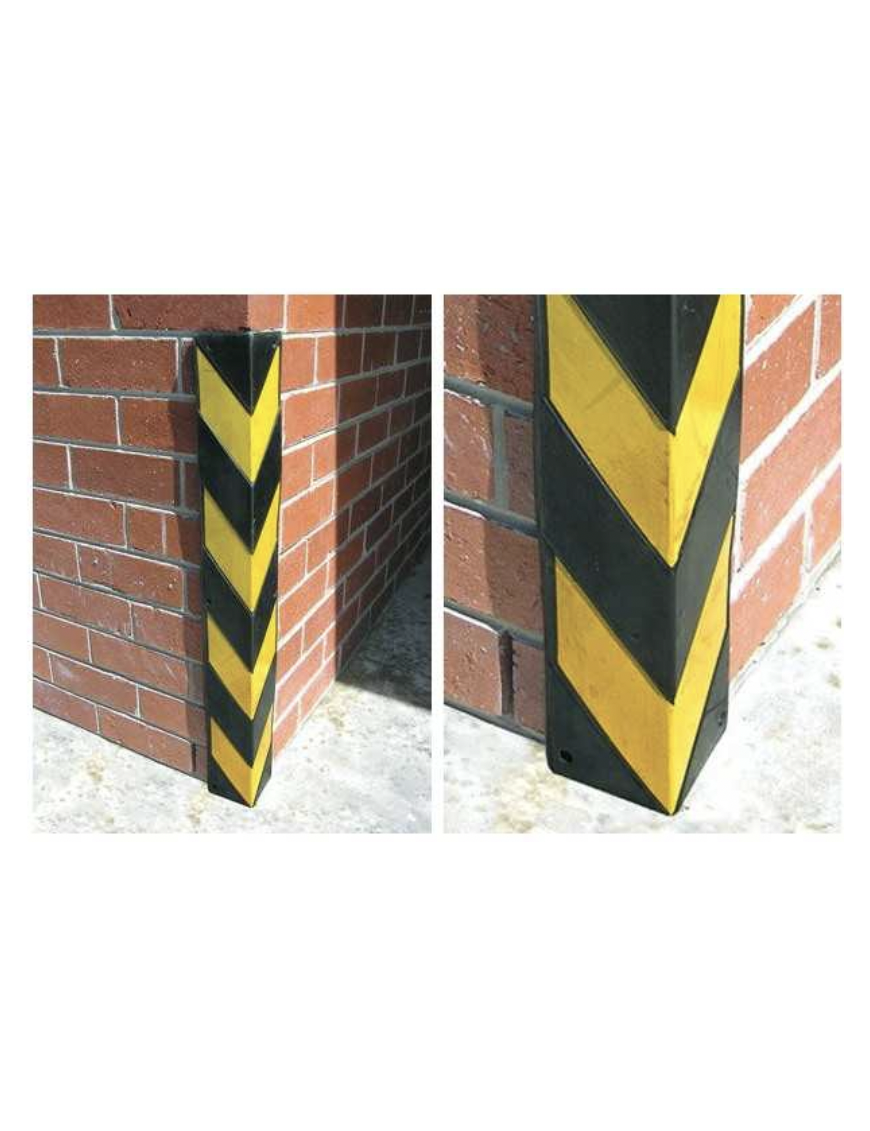 Heavy-Duty Corner Protector Black with Yellow Reflective Bands