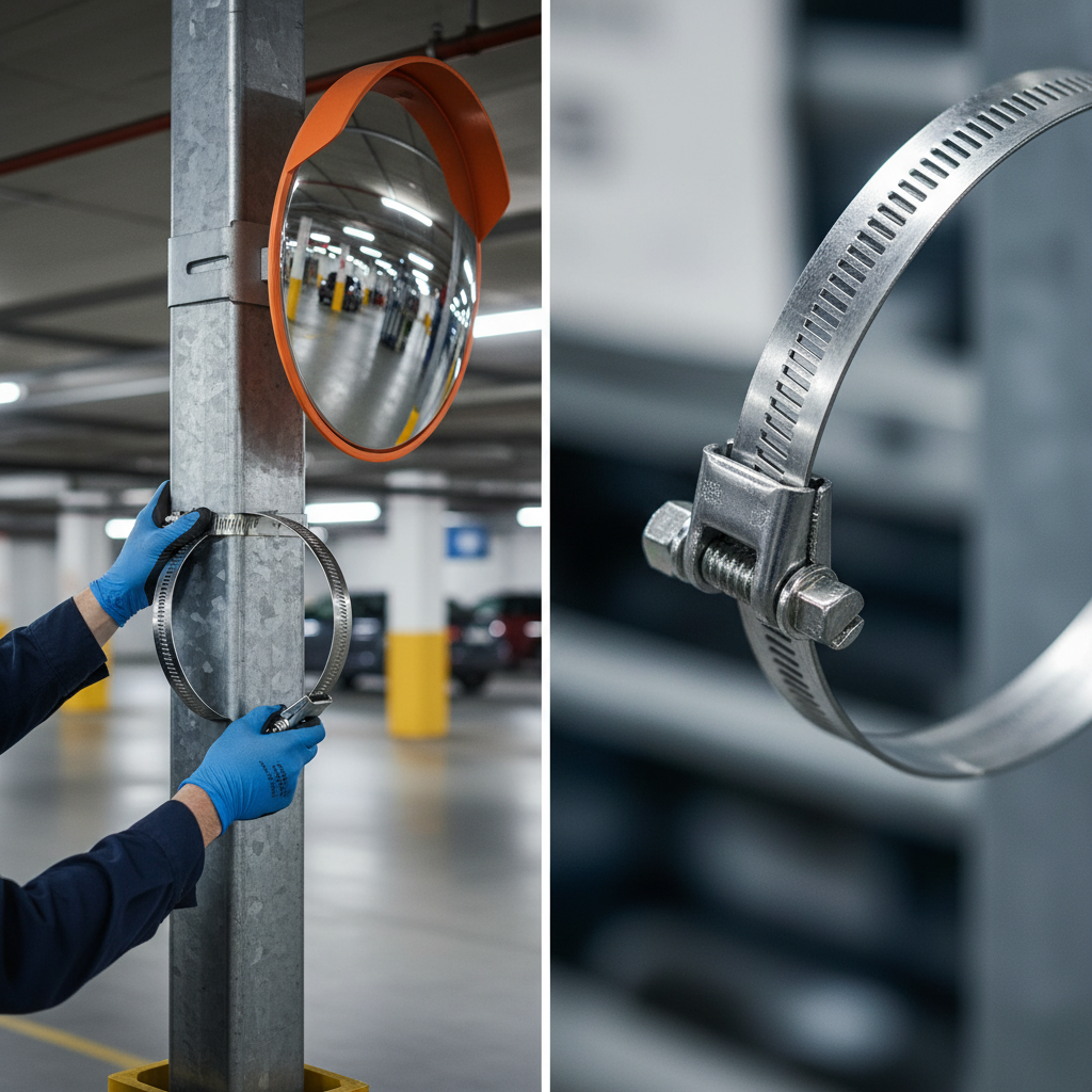 Professional Post Fixing Kit for Mounting Mirrors on 60-76mm Poles - High-Quality Professional Grade for... | Barriers Co