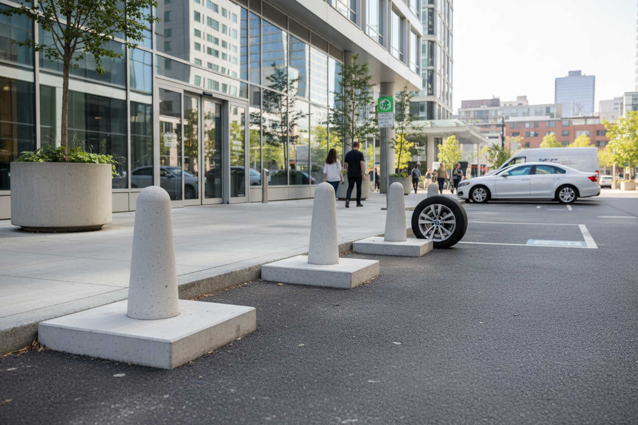 Premium Heavy-Duty Concrete Bollard with Large Base for Superior Stability and Protection - 340 kg Weight