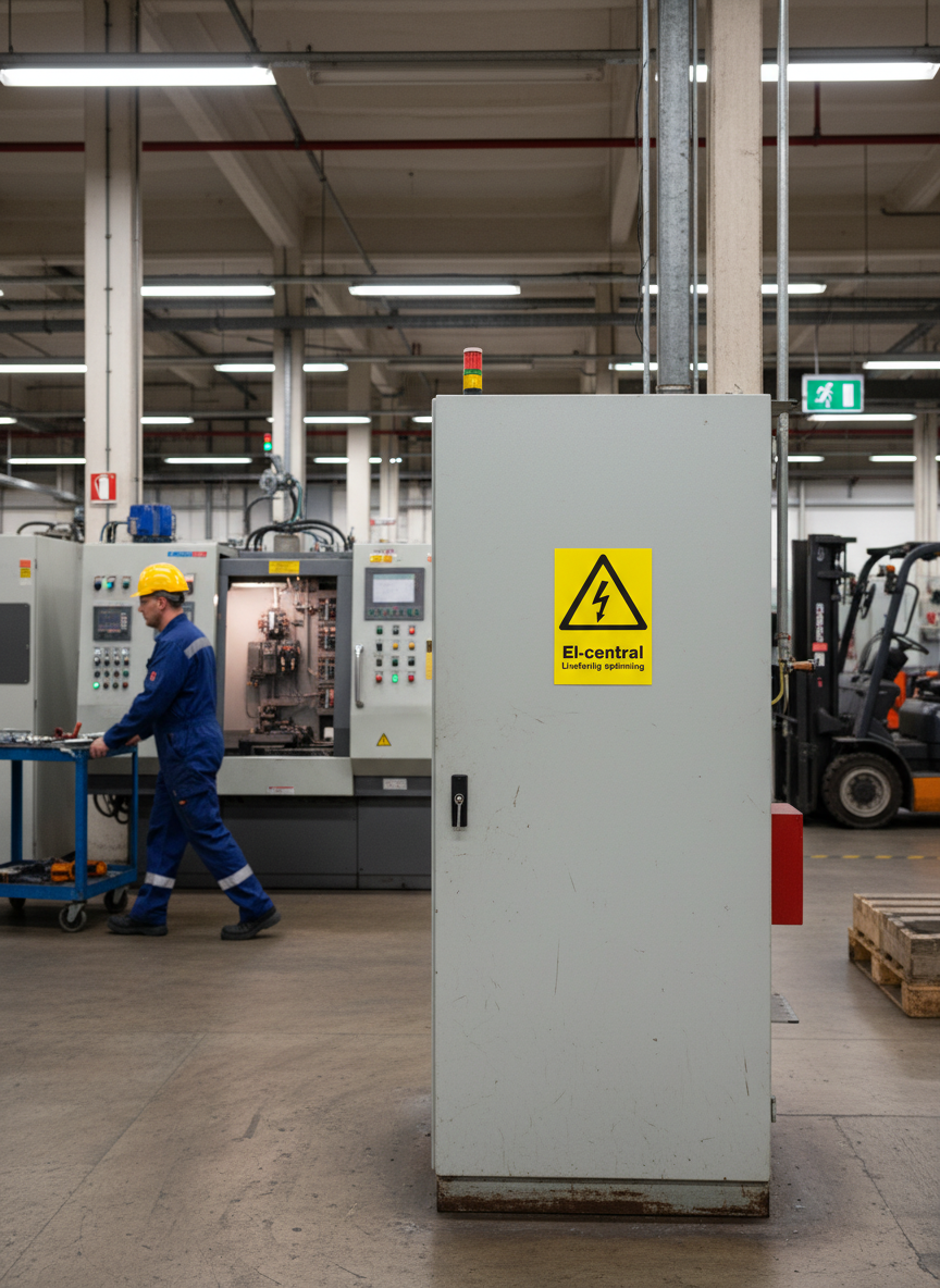 Professional Warning Sign for Electrical Central - Durable Materials, Multiple Sizes, and Easy Installation Options